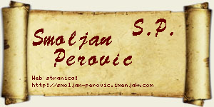 Smoljan Perović vizit kartica